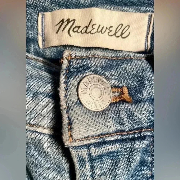 Madewell “the perfect vintage jean” high rise distressed slim  fit denim jean 24 - Picture 4 of 5